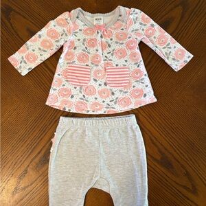 Floral Long Sleeve Top and Pants Set